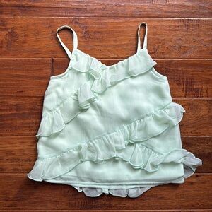Abercrombie Kids Mint Green Ruffled Camisole, size 7/8